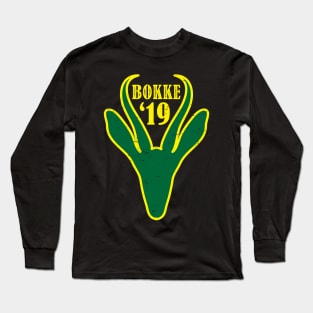 springbok Face South Africa 2019 Green & Gold Long Sleeve T-Shirt